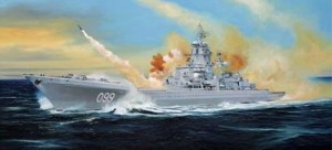 Okręt, Piotr Wielki, skala 1:350, TRUMPETER 04522