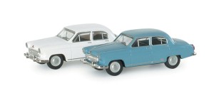 Wolga M 21-zestaw 2-samochodów, skala TT, HERPA 065337