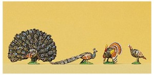 Pawie i indyki, skala H0, PREISER 10166