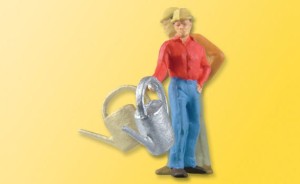 Ruchoma figurka, ogrodnik z polewaczką, skala H0, VIESSMANN 1526