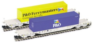 Zestaw 2-wagonów kontenerowych, NS, skala N, FLEISCHMANN 825503