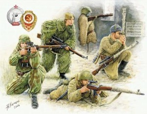Figurki, Rosyjscy snajperzy, skala 1:35, Zvezda 3597
