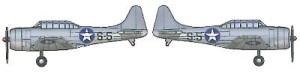 Douglas SBD-3 Dauntless, skala 1:350, TRUMPETER 06204