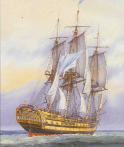 Żaglowiec, Le Glororieux, skala 1:150, Heller 80889