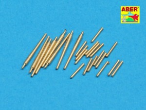 Zestaw8 luf 127 mm L40 type 89 A/A do artylerii p/lot 127mm typ 89 okrętów japońskich, skala 1:350, Aber1-350- L-37