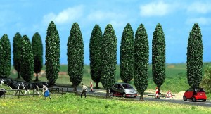 Zestaw 10 topoli, skala H0, BUSCH 6229