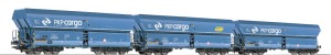Zestaw 3-wagonów samowyładowawczych Falns, PKP, skala H0, ROCO 66194