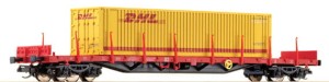 Wagon kontenerowy typu Rgs,  DB, skala TT, TILLIG 15579