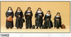 Podróżujące zakonnice, skala H0, PREISER 10402