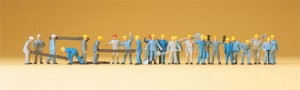Robotnicy przy pracach torowych, skala H0, PREISER 14403