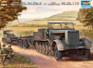 Sd.Kfz.9 and Mini Transporter Sd.Ah.116, skala 1:72, TRUMPETER 07275