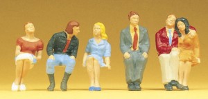 Siedzący podróżni, skala 0, PREISER 65306