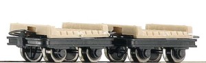 Zestaw 2-wagonów platformowych, skala H0e, ROCO 34607
