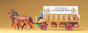Wóz konny z piwem, skala H0, PREISER 30462