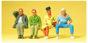 Siedzący podróżni, skala 0, PREISER 65350