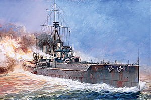 British battleship HMS Dreadnought, skala 1:350, ZVEZDA 9039
