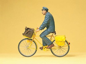 Listonosz na rowerze, skala G, PREISER 45073