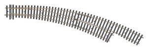 Zwrotnica łukowa prawa R=1394/1550 mm. skala I, MÄRKLIN 59086