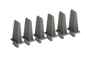 6 filarów mostowych 75mm, skala H0, FALLER 120473