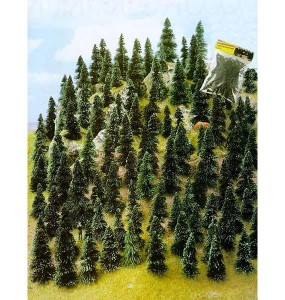 Zestaw 100 choinek na wtyk, skala H0, BUSCH 6499