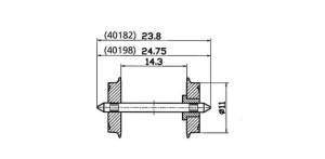 Zestaw kół znormalizowanych 11mm, DC, skala H0, ROCO 40198