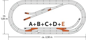 Zestaw torów Set-E geoLine, skala H0, ROCO 61104