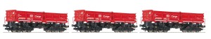 Zestaw 3-wagonów samowyładowczych typu Fans 128, DB,  skala H0, ROCO 66192