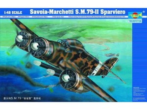 Savoia-Marchetti S.M.79-II Sparviero, skala 1:48, TRUMPETER 02817