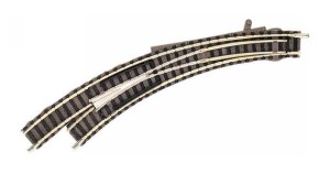 Zwrotnica ręczna lewa R2/45, skala N, FLEISCHMANN 9168