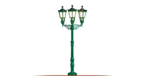 Latarnia uliczna potrójna, skala H0, BRAWA 5223