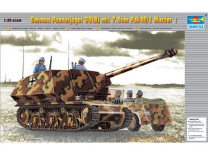 Panzerjäger 39H 7,5cm Pak 40/1 Marder, skala 1:35, TRUMPETER 00354