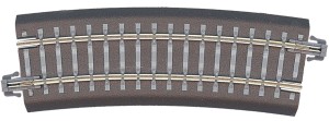 Łuk z podkładem BR22 R353mm/15°, skala TT, TILLIG 83707