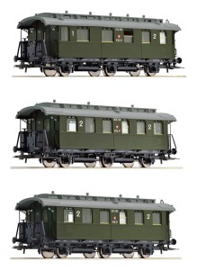 Zestaw 3 wagonów osobowych Abiy, Biy, PKP, skala H0, ROCO 6200059
