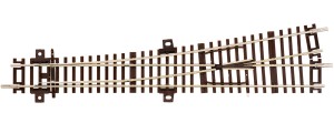 Zwrotnica lewa WL10 193 mm/10 stopni, skala TT, ROCO 4080410