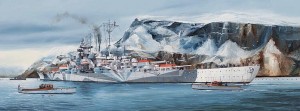 Tirpitz, niemiecki okręt wojenny , skala 1:350, TRUMPETER 05359