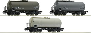 Zestaw 3-wagonów cystern, skala H0, ROCO 76015