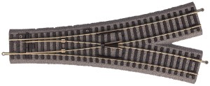 Zwrotnica rozjazdowa WY R9/30° z podkładem , skala H0, PIKO 55426