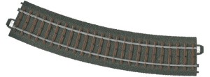 Łuk R2=437,5 mm / 24,3°, C-Gleis, skala H0, MÄRKLIN 20224