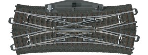 Zwrotnica podwójna krzyżowa z napędem , C-Gleis, skala H0, MÄRKLIN 24624