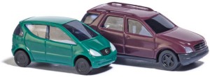 Zestaw 2 samochodów  Mercedes-Benz A- i M-Klasa, skala N, BUSCH 8310