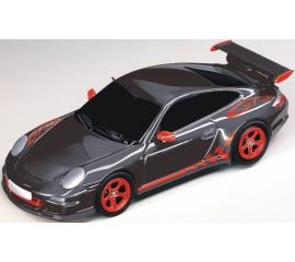 Porsche GT3 RS grauschwarz/indischrot Slot Car, skala 1:43, CARRERA 61207