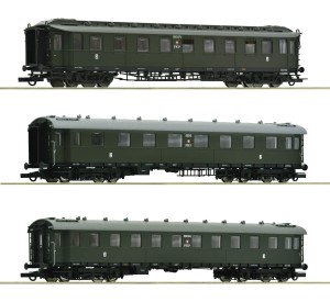 Zestaw 3 wagonów osobowych 2/3 klasy, PKP, skala H0, ROCO 6200112