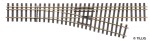 Zwrotnica DSSW, HO/HOm-HOm prawe, 15°, R=866mm, L= 228 mm, skala H0m, TILLIG 85193