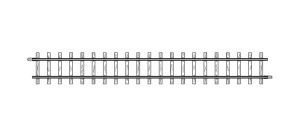 Tor prosty L=162,3 mm, skala H0m, BEMO 4281000