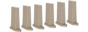 6 podpór mostowych 53mm, skala N, KIBRI 37675