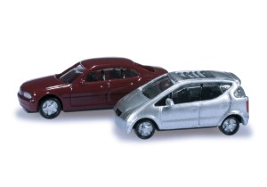 Zestaw 2-samochodów,MB A-Klasse/BMW E 46, skala N, HERPA 065115
