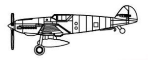 Messerschmitt BF109T, zestaw 6 szt, skala 1:350, TRUMPETER 06279