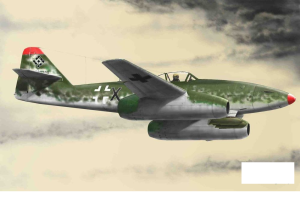 Samolot,  Messerschmitt Me262 A-2a  , skala 1:144, TRUMPETER 01318