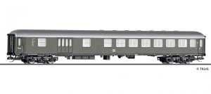 Wagon osobowy 2 klasy typu  BD4üm-61 z przedziałem bagażowym, DB, skala TT, TILLIG 16219