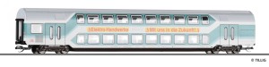 Wagon piętrowy 2-klasy  typu DBz 751 , DB, skala TT, TILLIG 16794